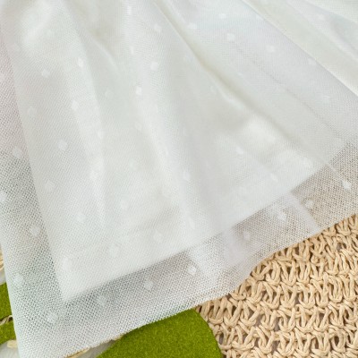 Conj. Blusão de Moletom Paris e Short Saia Tule com Mini-Losangolos - Rosa e Off White
